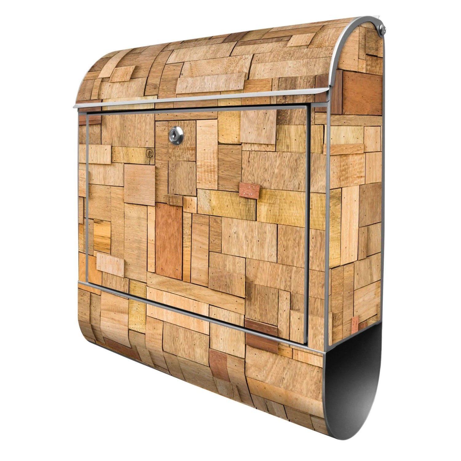 Banjado Design Briefkasten Silber Pulverbeschichtet 39x47x14cm 2 Schlüssel günstig online kaufen