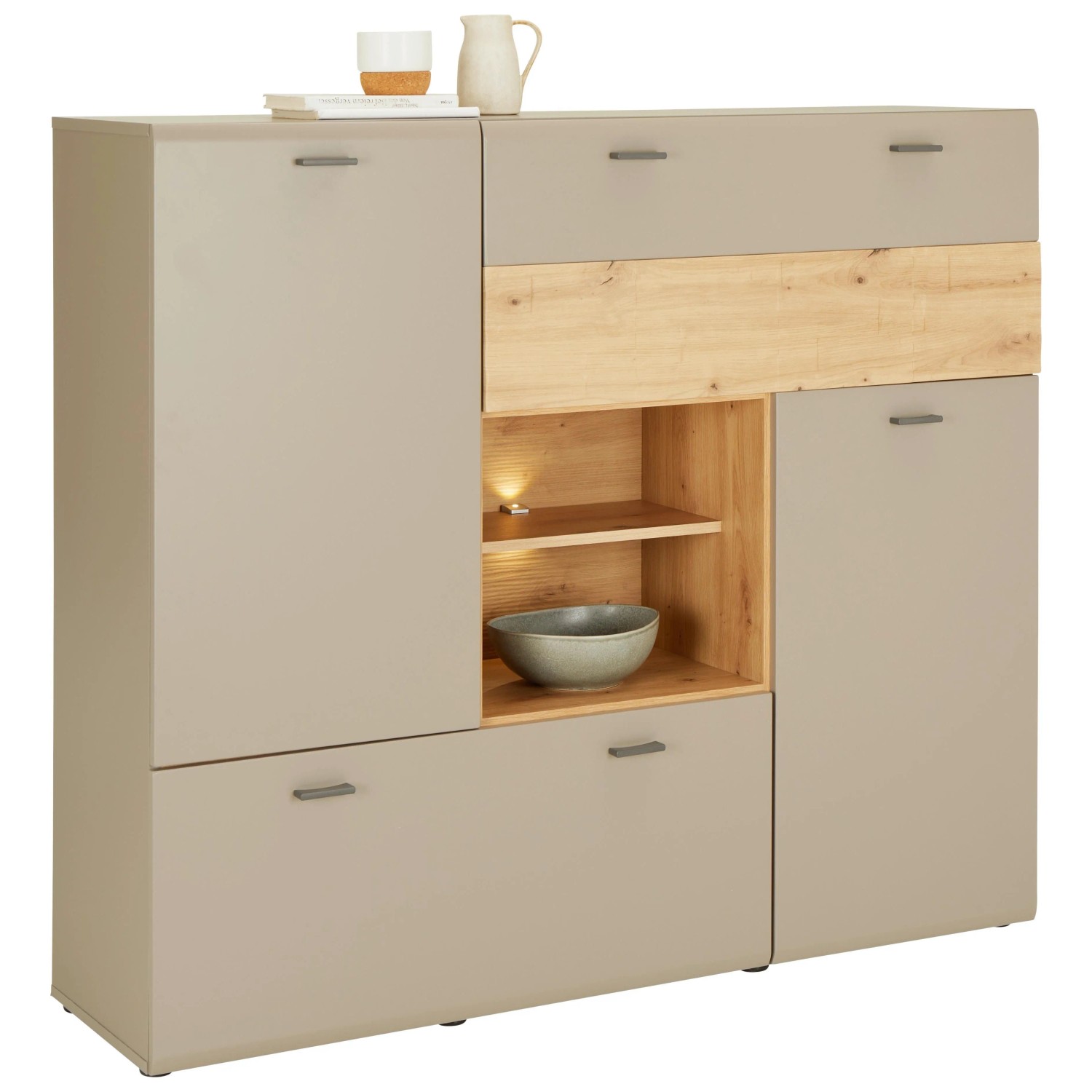 Mömax Highboard Split One in Eichefarben