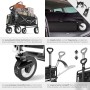 Tectake Bollerwagen Leon Faltbar Mit Bremsen und Gummierten Kunststoffrädern 91 x 53 50 x 101 cm Schwarz_5