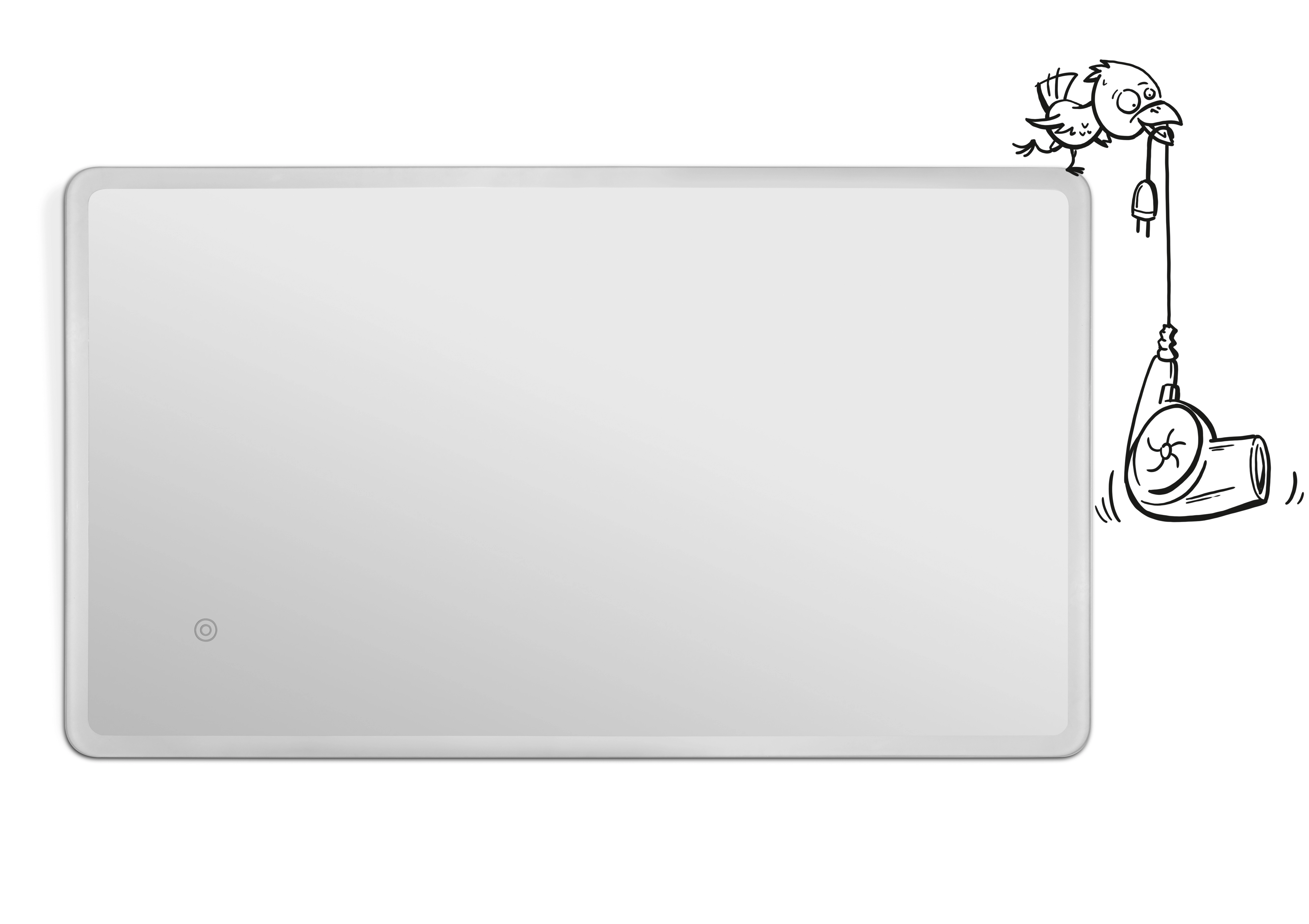 baliv LED-Wandspiegel 40 cm x 70 cm Weiß kaufen bei OBI