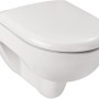 Weißer Wenko WC-Sitz Exclusive, passend für Geberit Renova 1, mit Absenkautomatik.