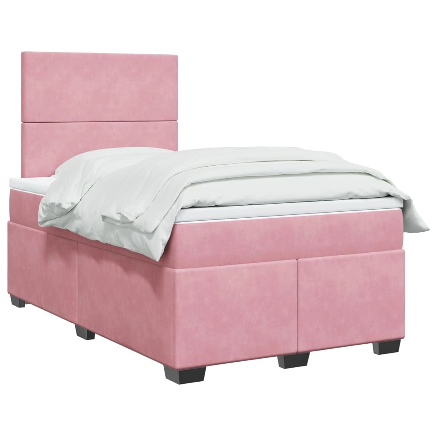 vidaXL Boxspringbett mit Matratze Rosa 120x200 cm Samt 3293181 günstig online kaufen