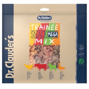 Dr. Clauder's Mega Mix Hunde-Snacks, 500g, mit Lamm, Rind, Ente und Huhn. Ideal als Belohnung.
