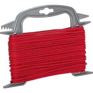 Rotes Polypropylen Seil, Ø 3 mm, auf Spule. Vielseitig einsetzbar.