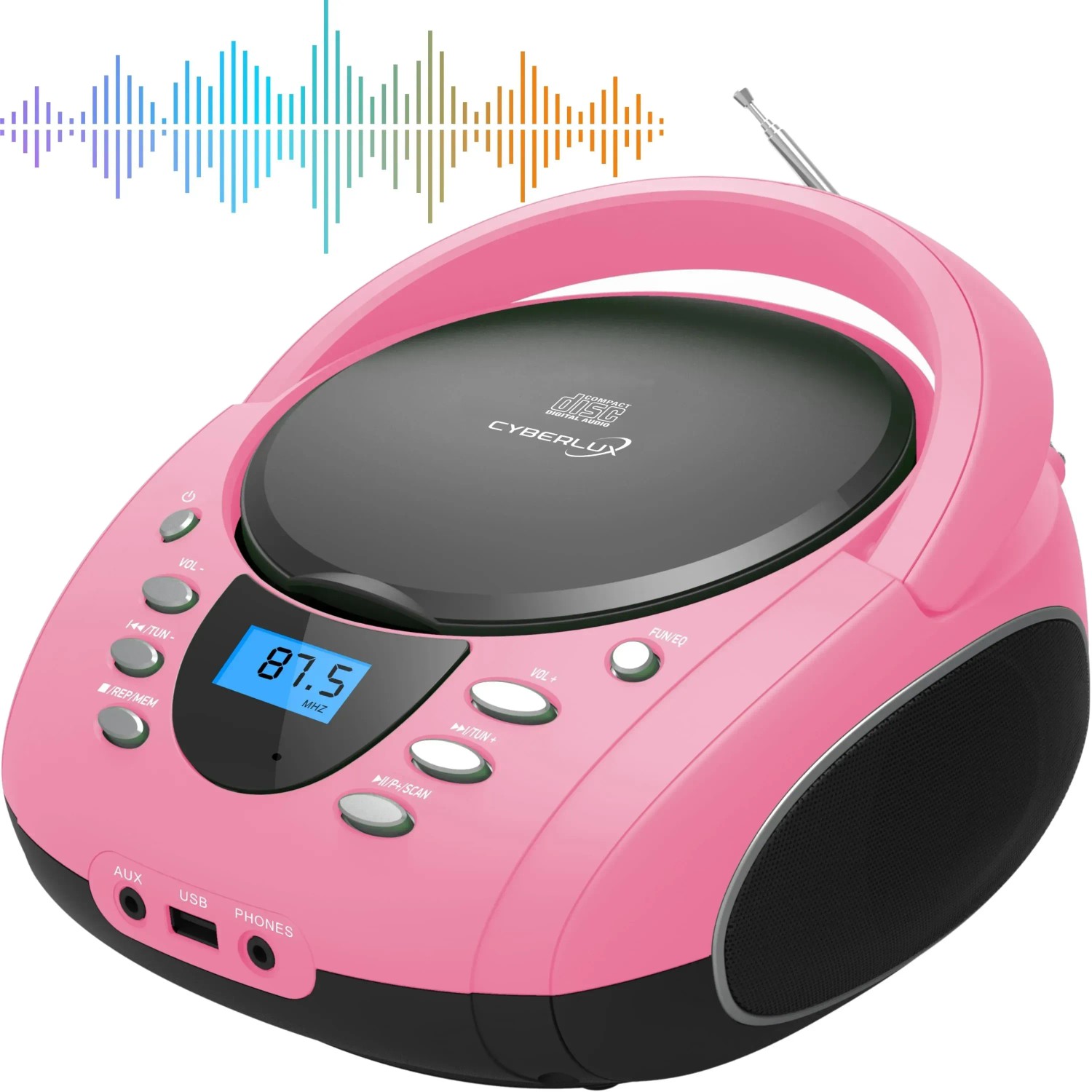 Cyberlux CL-720 CD-Player Tragbar CD/MP3/USB Radio Pink_2