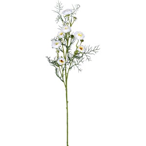 Kunstblume Ranunkel in Creme, 74 cm hoch, für eine stilvolle Deko im Wohnbereich.