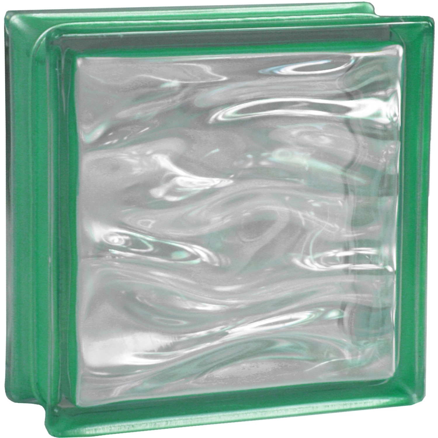 BM Glasstein Aqua Reflex Türkis 19 cm x 19 cm x 8 cm