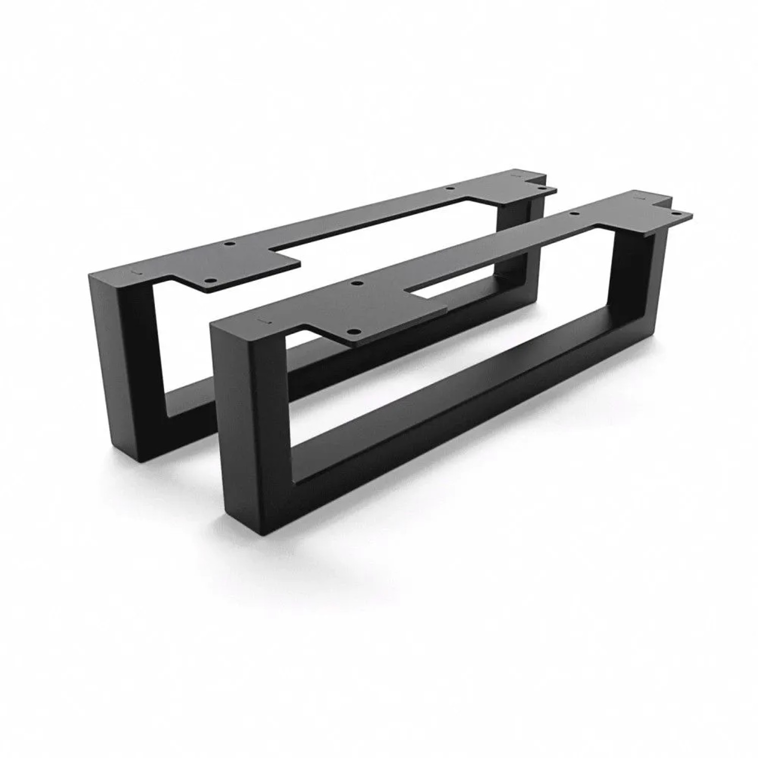 HEVVA Möbelfüße GRAZ 10 cm Hoch 35 cm Tief 2er Set Schwarz