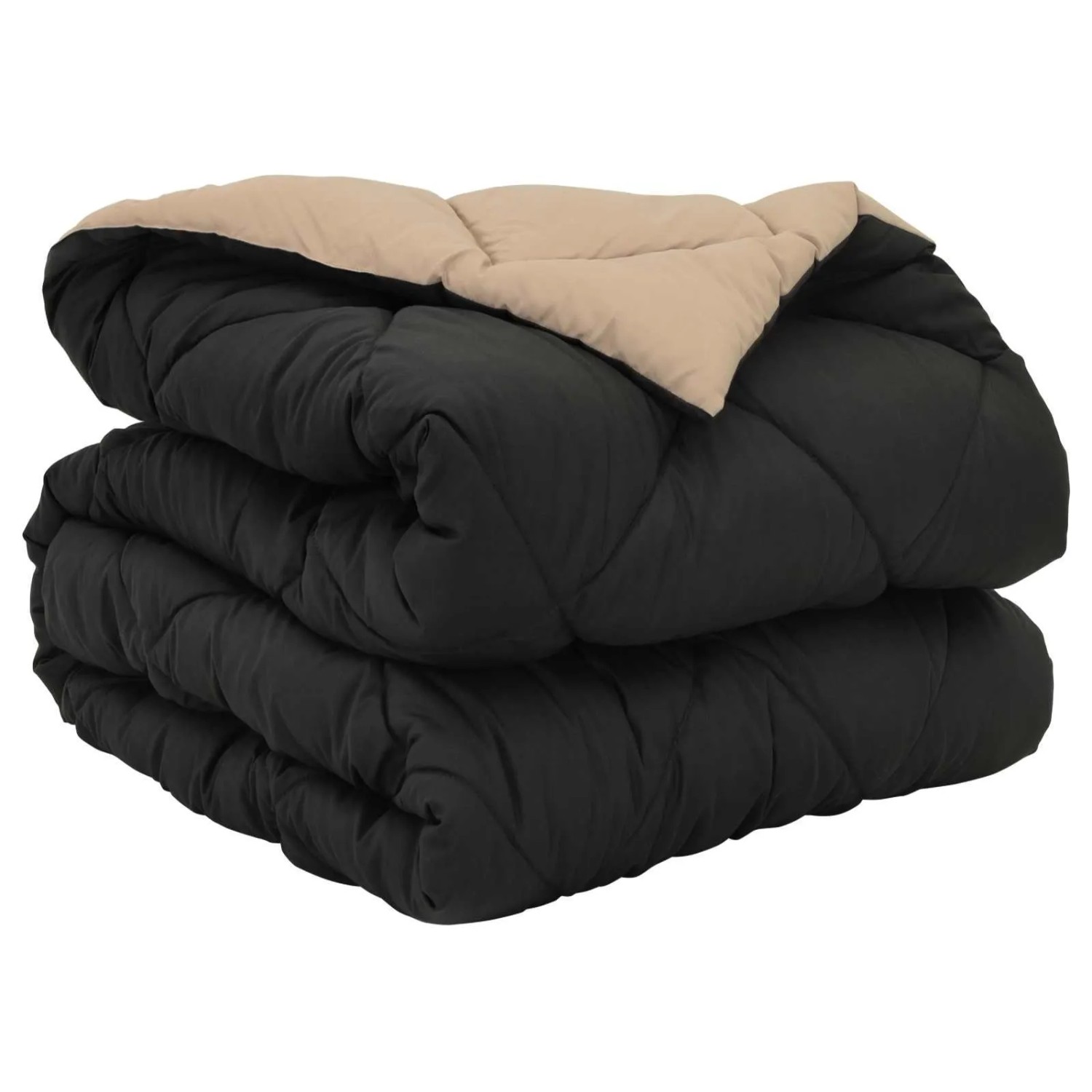 vidaXL Ganzjahresbettdecke Schwarz und Taupe 220 x 155 cm Mikrofaser 420256 günstig online kaufen