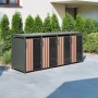 Westmann Mülltonnenbox Status 4 in Anthrazit-Holzoptik für vier 240-Liter-Tonnen.