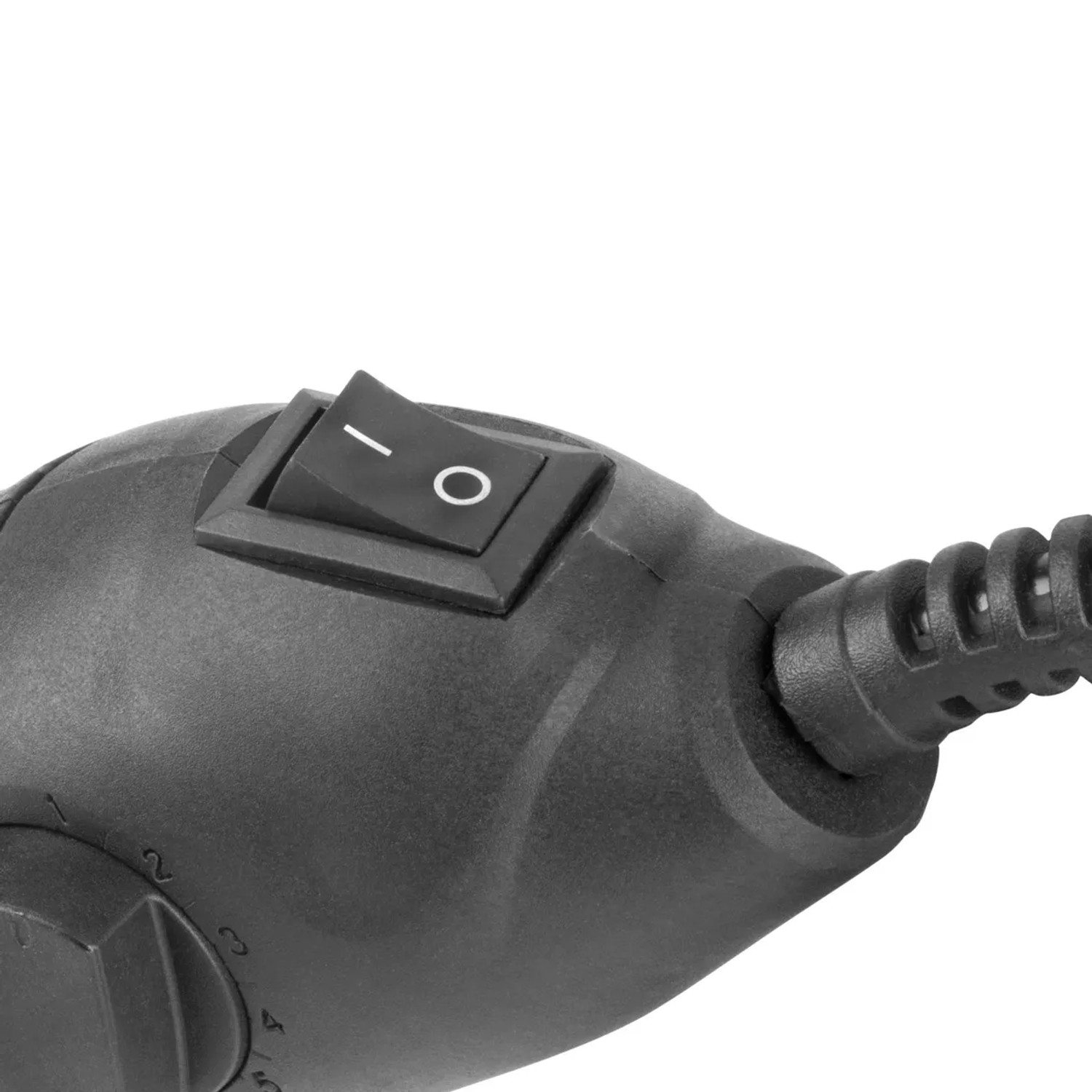 Detailaufnahme: STAHLWERK Graviermaschine GM-3600 ST, Schalter und Kabel