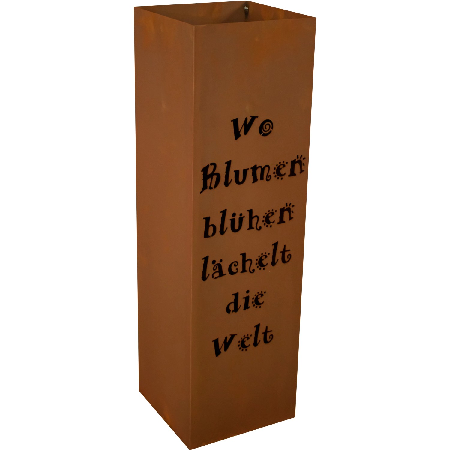 Ferrum Art Design Säule "Gedicht" Höhe 80 cm Rostbraun