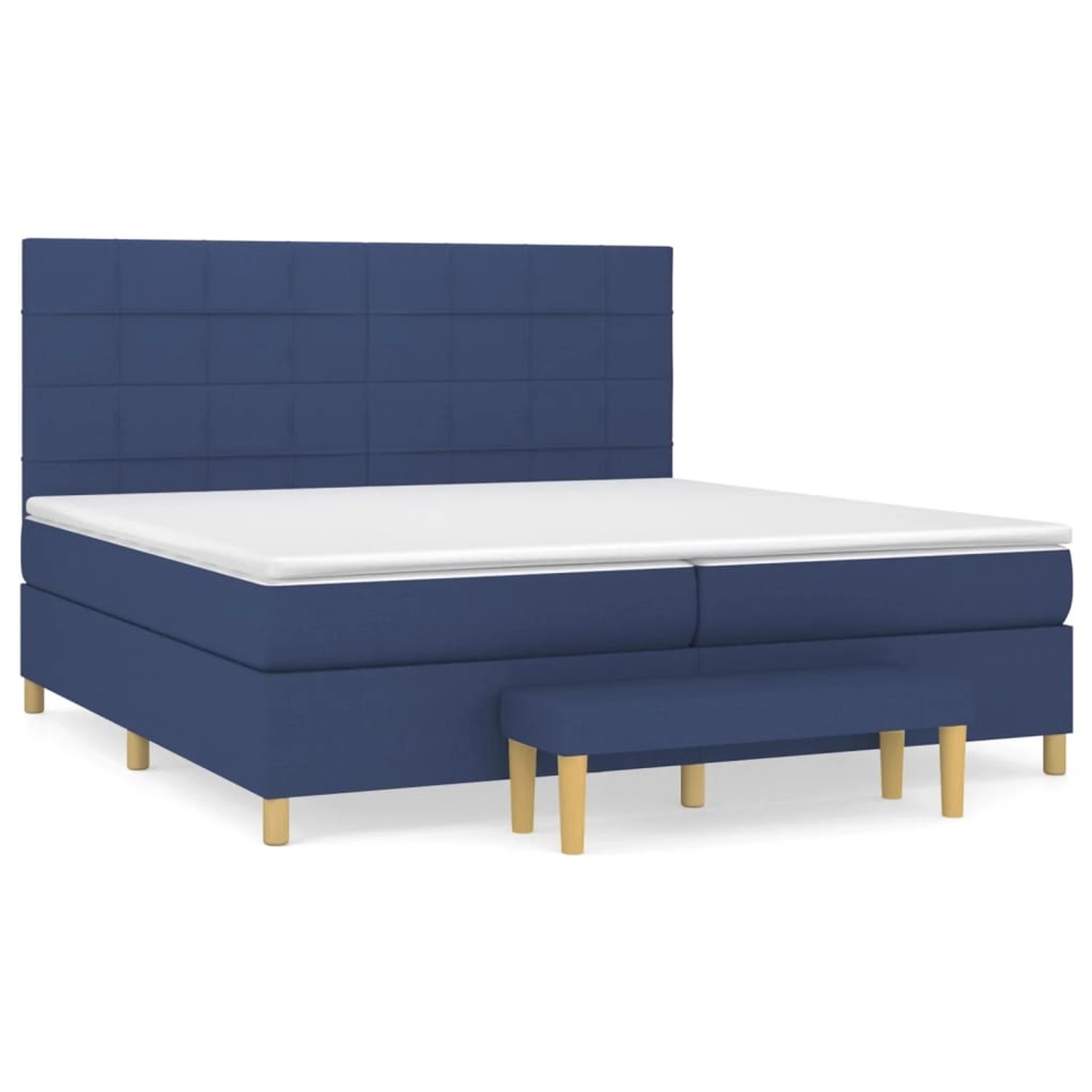 vidaXL Boxspringbett mit Matratze Blau 200x200 cm Stoff1358325 günstig online kaufen