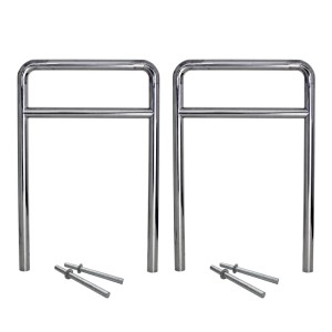 2 TRUTZHOLM Fahrradanlehnbügel Edelstahl, 118x78cm, zum Einbetonieren. Fahrradständer für 4 Fahrräder.