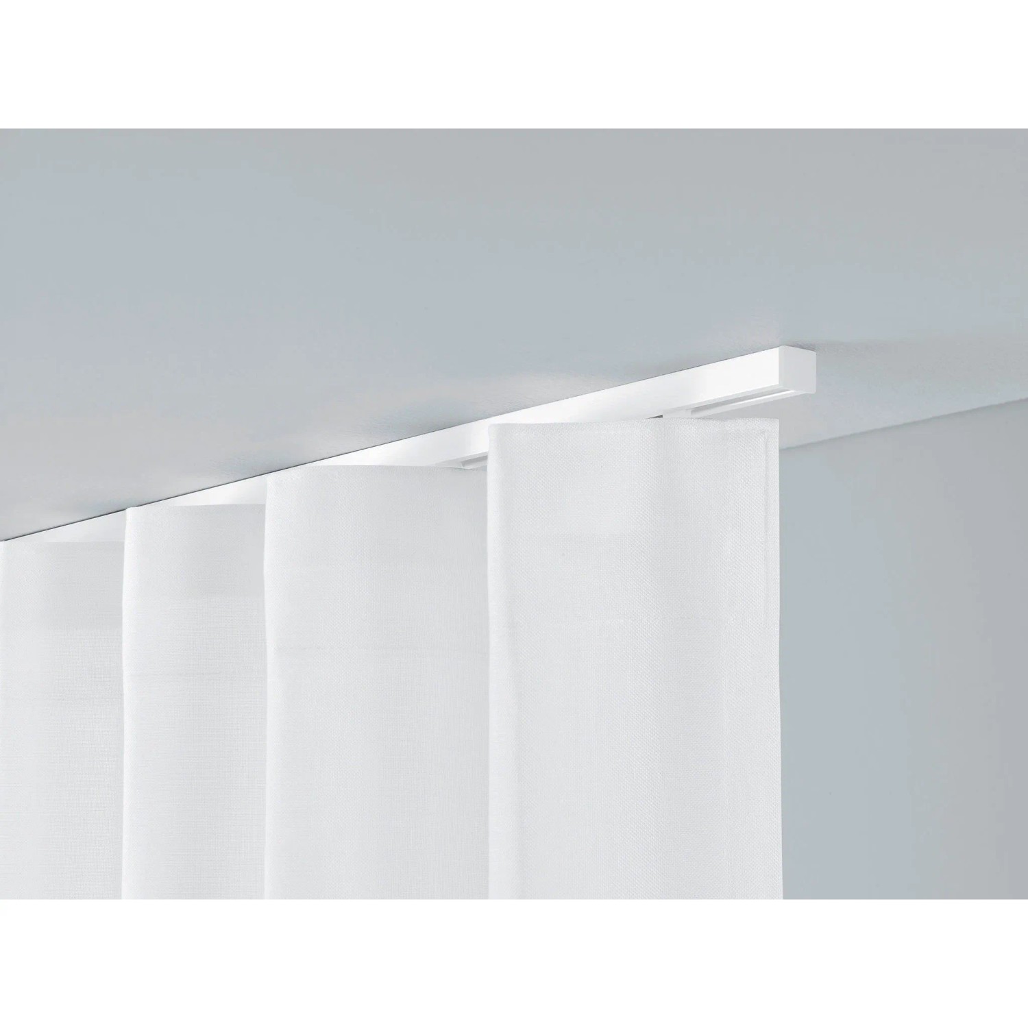 Deco-Raum Gardinenschiene nach Maß 1-Lauf Square Weiß 410cm_4