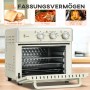 HOMCOM Minibackofen mit 20L Volumen, inklusive Backblech, Grillrost und Krümelblech.