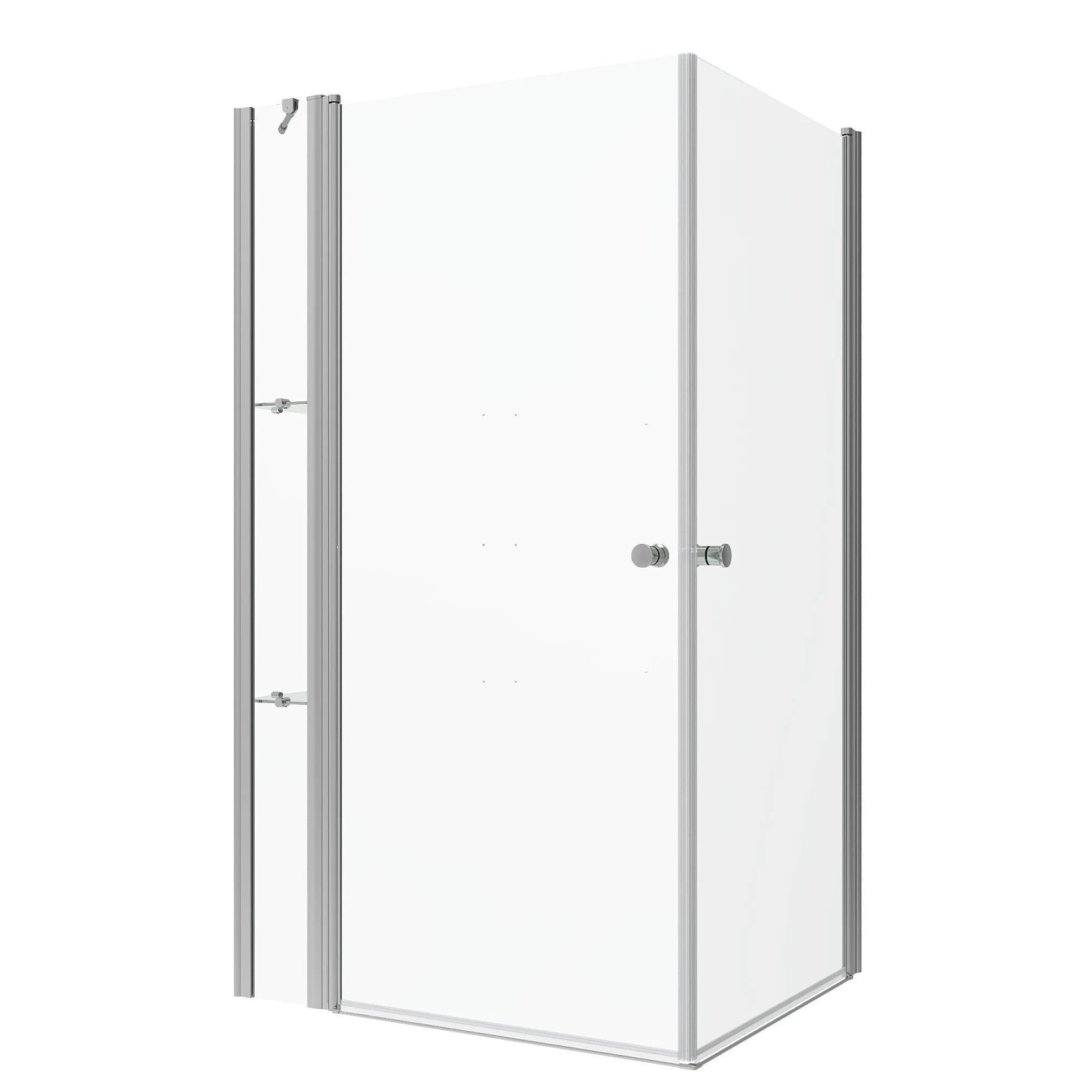 Aquabatos Dusche Duschkabine Höhe 185 cm Eckeinstieg Duschabtrennung mit Drehtüren und Festteil 110 x 70 cm Eckdusche 5 ...