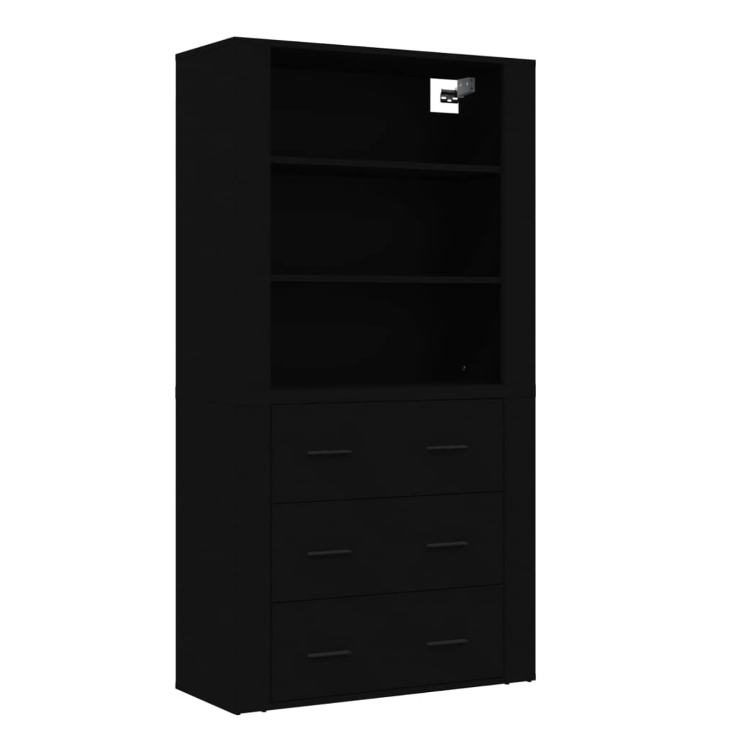 vidaXL Highboard Schwarz Holzwerkstoff 3185392