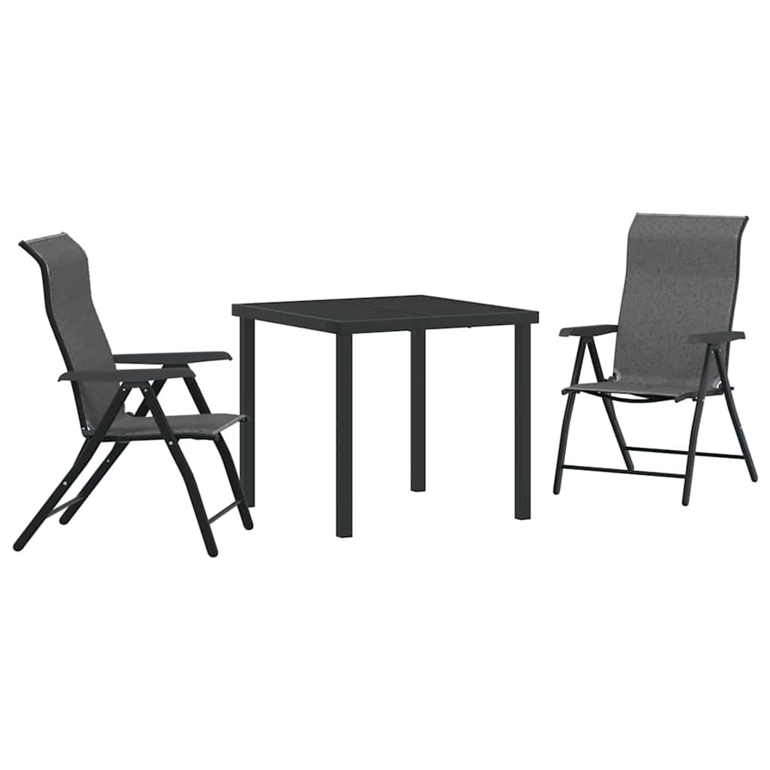 vidaXL Garten Essgruppe Höhenverstellbar 3-Tlg Grau Poly Rattan 3379275 günstig online kaufen