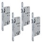 4er Set BASI Zimmertürschloss ES 928, DIN Links, Edelstahl Rundstulp, Kunststofffalle, Aluminiumriegel.