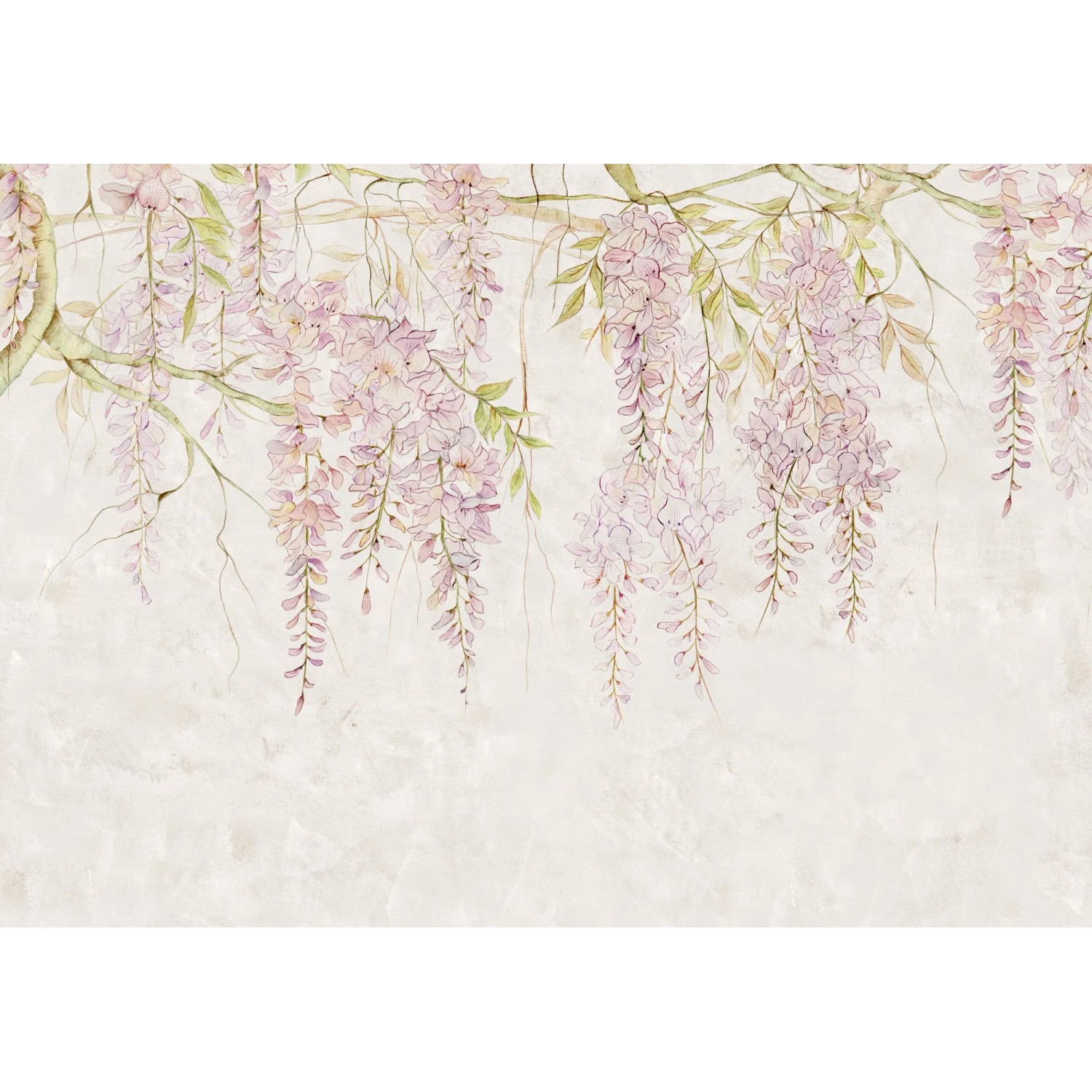 Komar Fototapete Wisteria, glatt, floral, Wald, natürlich, (Packung)