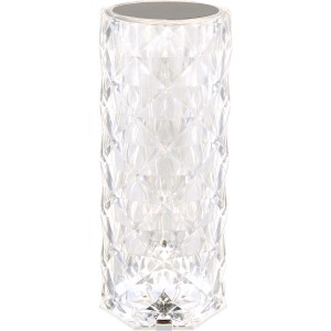 Globo LED-Tischleuchte Kristall, ø 9 cm, 21 cm hoch. Dekorative Außenleuchte mit Kristalleffekt.