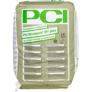 Sack PCI Novoment M1 plus Schnellestrich-Fertigmörtel, 25 kg, für Ausgleich von Unebenheiten.
