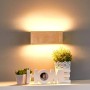 Lindby LED Wandleuchte Wandlampe Innen Quentin 9625071 Modern in Gold Messing aus Metall 1-flammig Flurleuchte_5