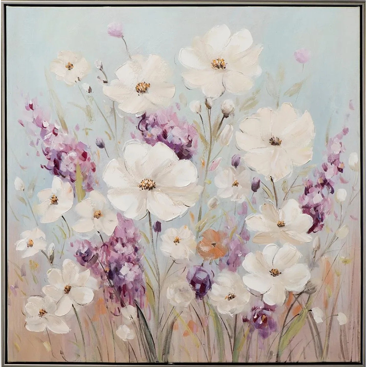 Art Universe Leinwandbild Sommerblumen 72 x 72 cm