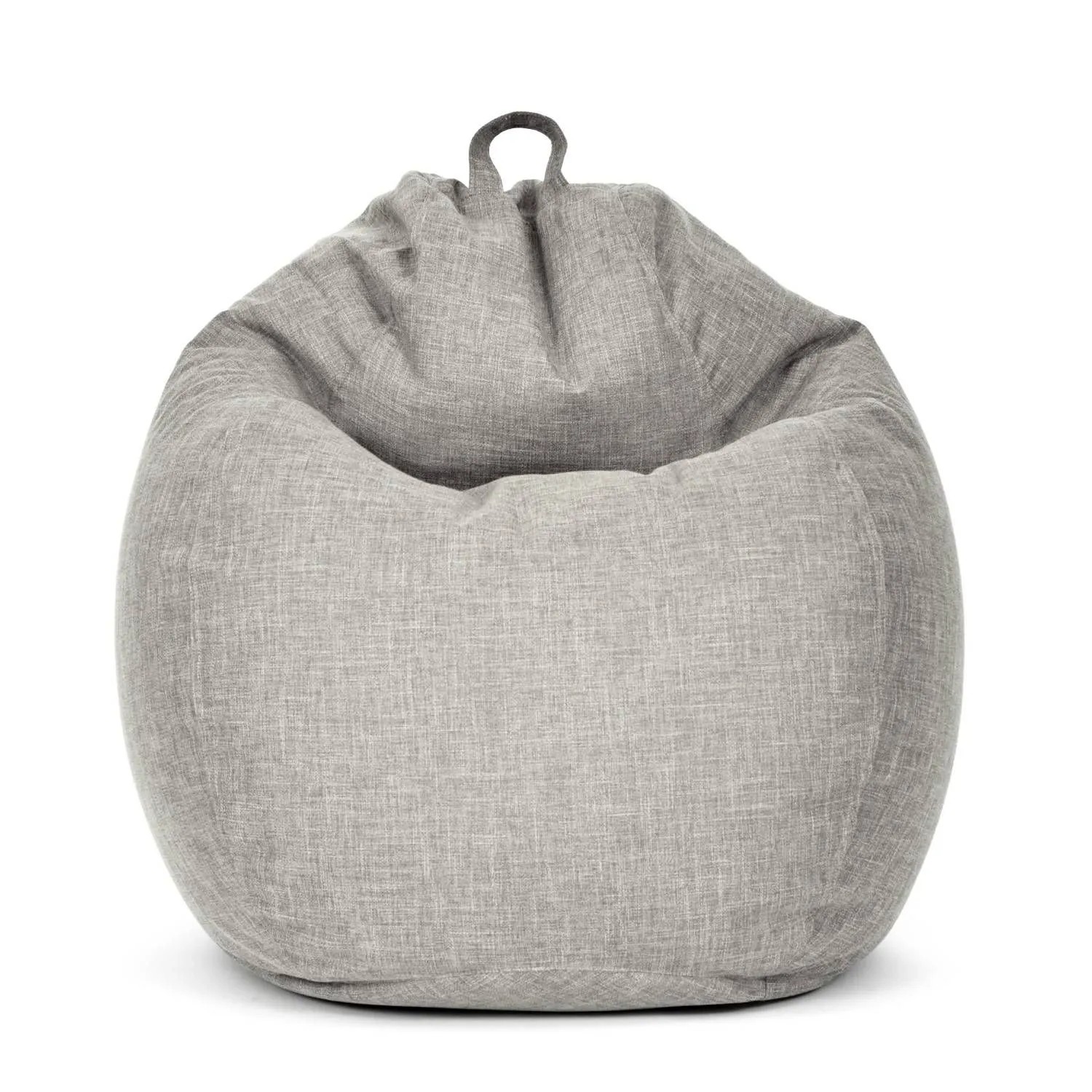 Green Bean Sitzsack Home, 80 x 90 x 50 cm Linen Waschbarer Bezug mit EPS-Perlen-Füllung Grau
