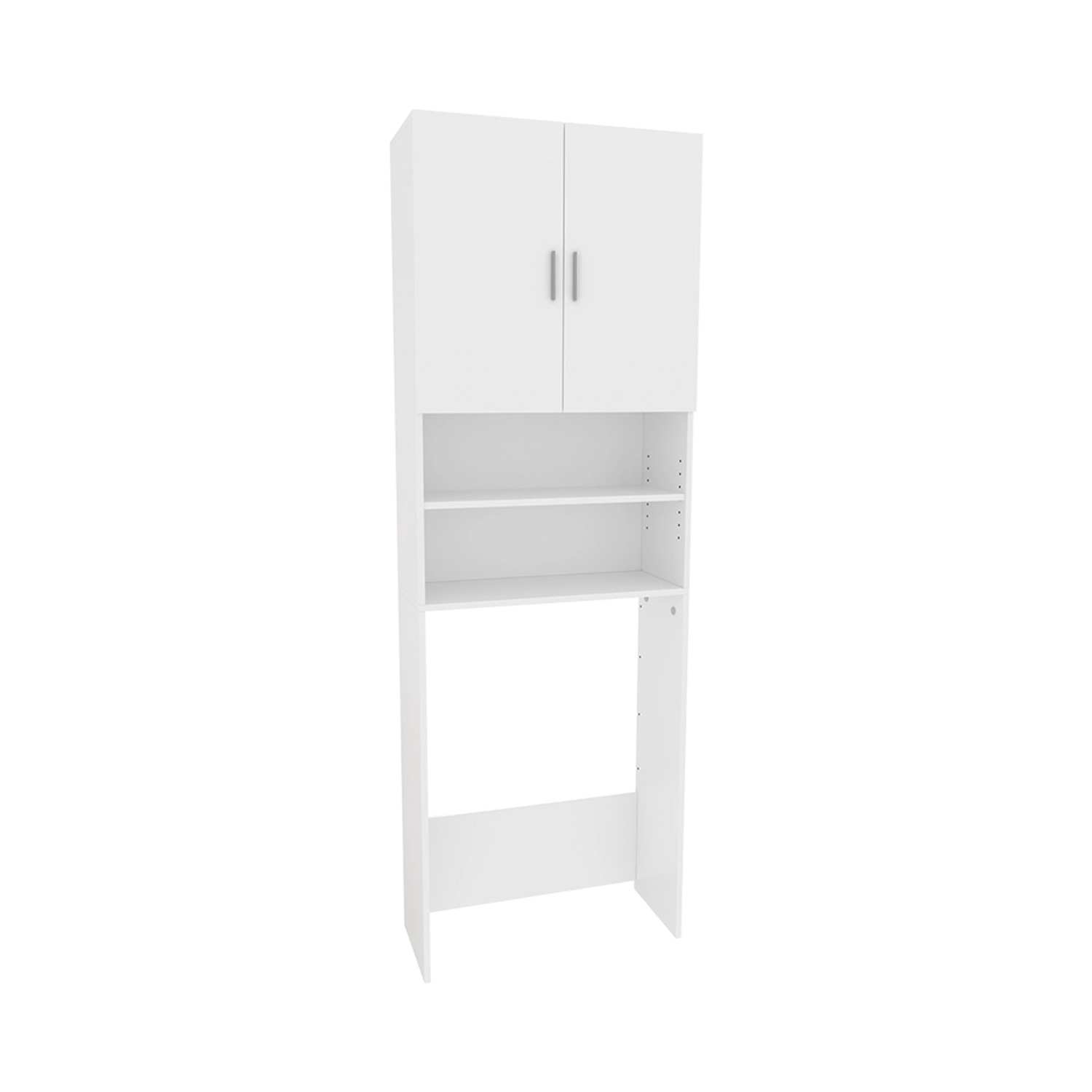 Vicco Waschmaschinenschrank Martha Weiß 64 x 190 cm mit 2 Kurzen Türen