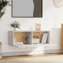 Betongrauer Wandschrank (100x36,5x35 cm) aus Holzwerkstoff, ideal als Büroschrank.