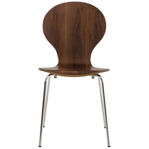 DELUKE Besucherstuhl ATHENS Holz Walnuss 43x45x86cm Konferenzstuhl Wartezimmerstuhl Bürostuhl