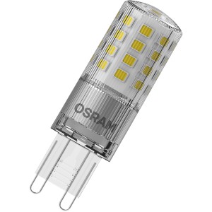 Osram LED-Leuchtmittel G9, 4W, warmweiß, 470 Lumen. Kompakte Bauform, ideal für kleine Leuchten.