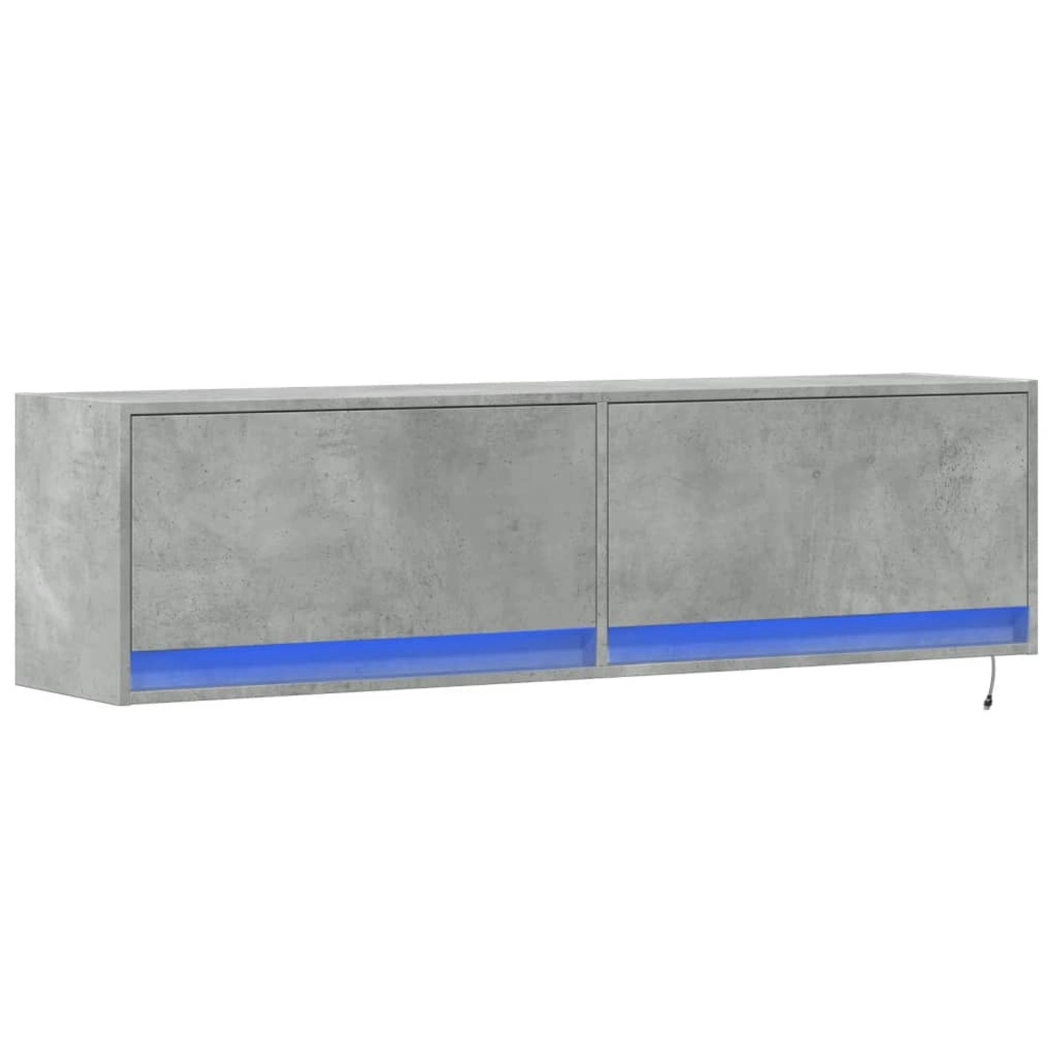 vidaXL TV-Wandschrank mit LED-Beleuchtung Betongrau 140x31x38 cm 852372 günstig online kaufen