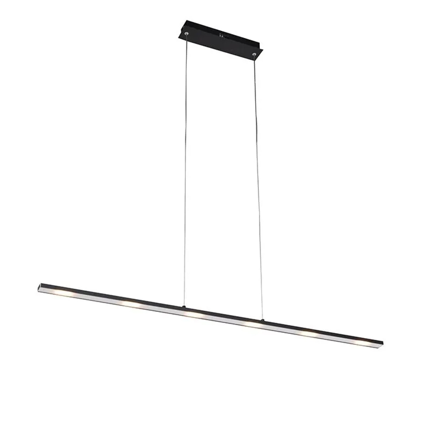 QAZQA Designer Pendelleuchte Schwarz inkl  LED mit Touch Dimmer Platina