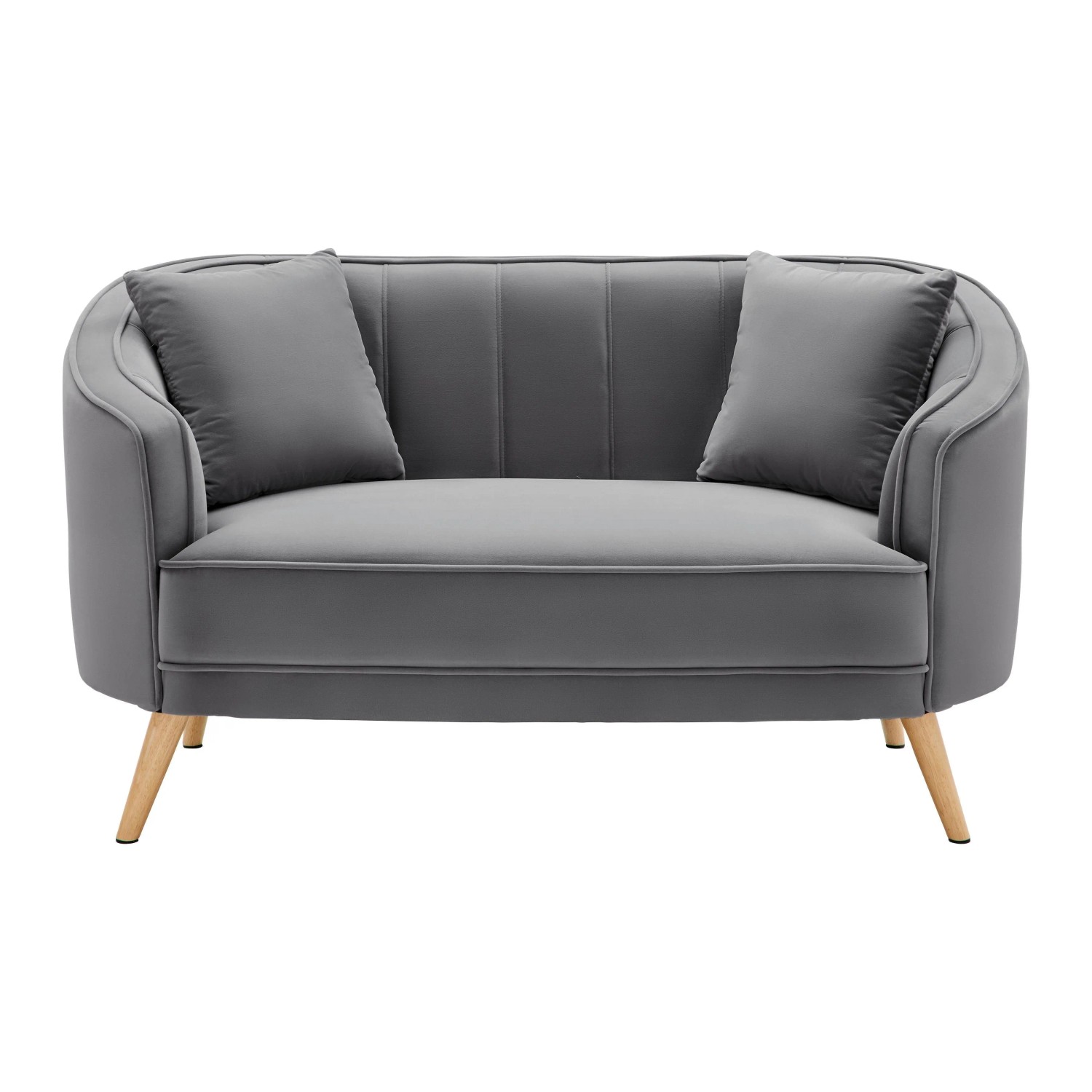 Bessagi Home Sofa Hope Grau Samt