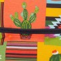 Buntes 2er Set Beo Sitzauflagen Tijuana für Hochlehner mit Kaktus- und Ethno-Mustern.