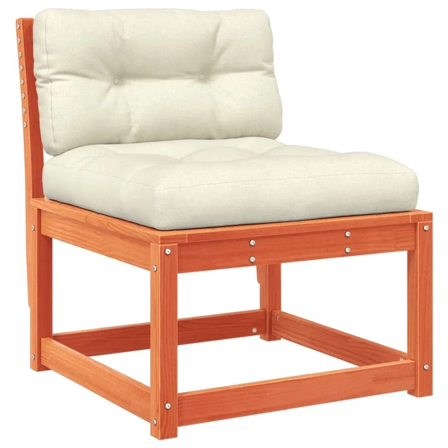 vidaXL Gartensofa mit Kissen Wachsbraun Massivholz Kiefer 844691 günstig online kaufen