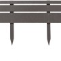 Anthrazitfarbene WPC Beeteinfassung Mali, 118x40 cm, zur Abgrenzung und Dekoration im Garten.