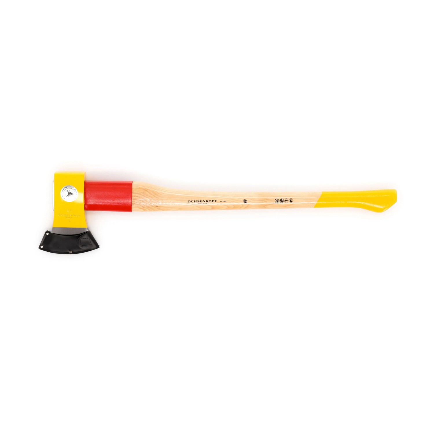Ochsenkopf Axt Spalt-Fix OX 648 H-2508 mit Hickorystiel, gelb/rot, 80 cm