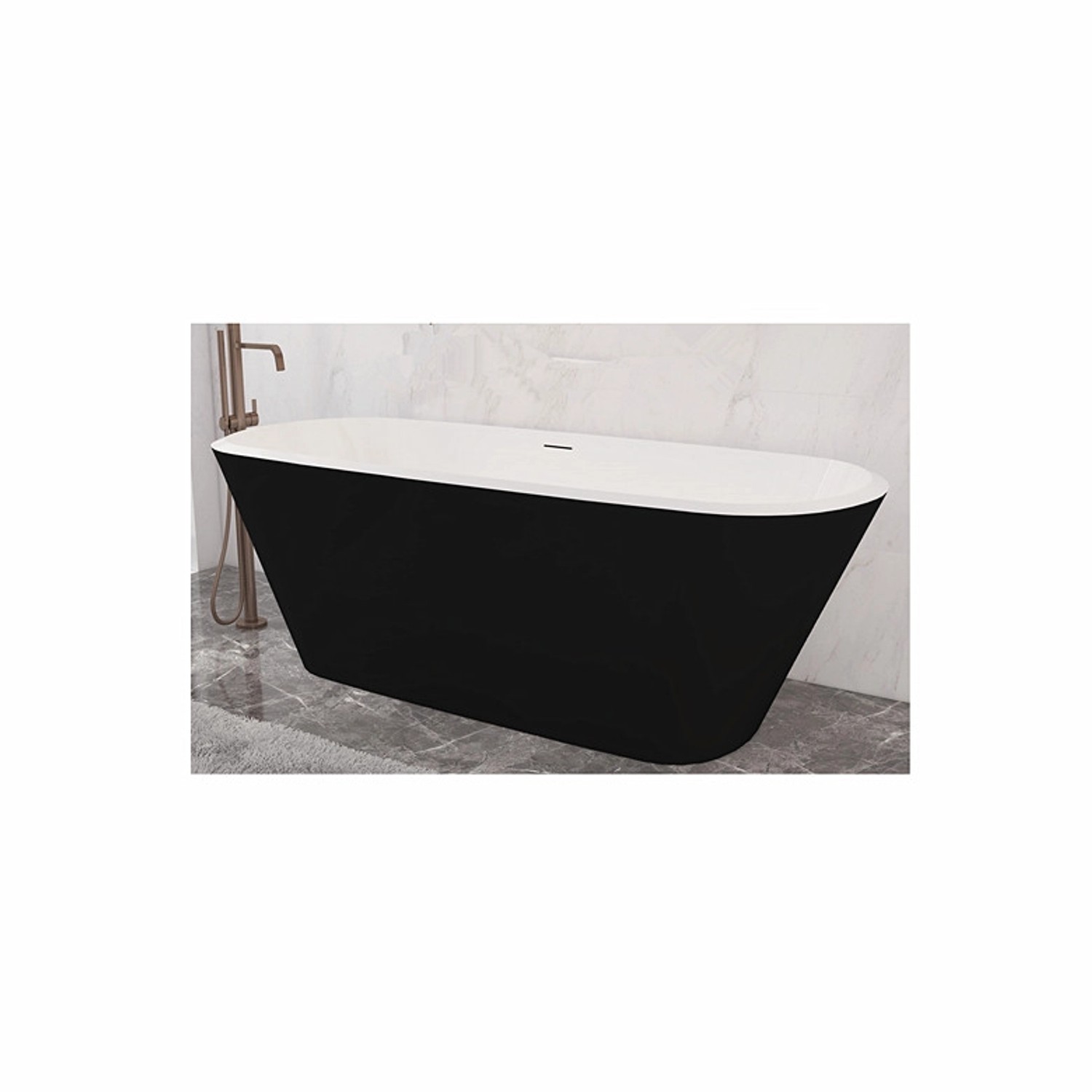 Duschparadies Freistehende Badewanne 150x72x60cm mit Siphon Acryl Set Acryl günstig online kaufen