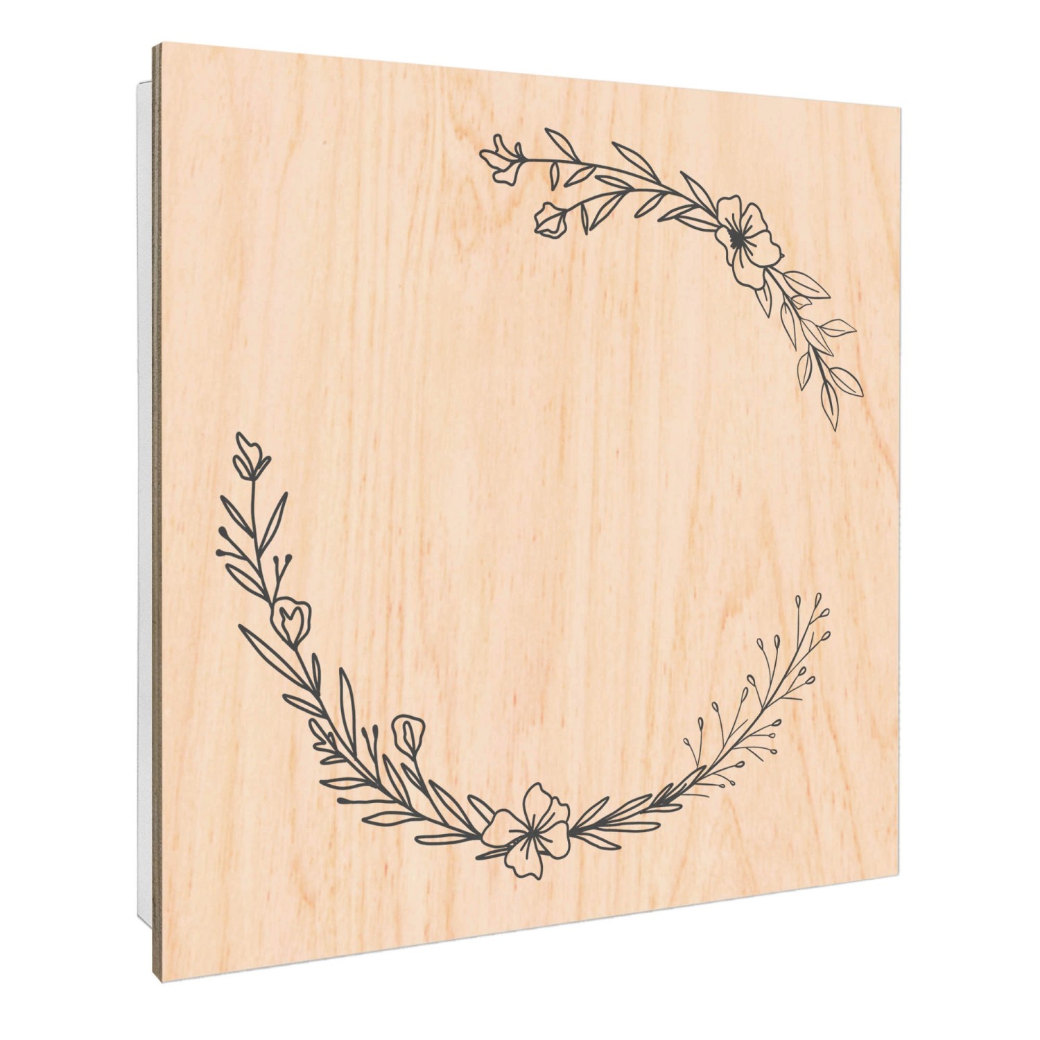 Banjado Großer Schlüsselbox Holz 30x30cm Weiß Scharnier Rechts 50 Haken Sch günstig online kaufen