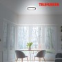 Telefunken LED-Deckenleuchte Slim Drip, 18W, schwarz, neutralweißes Licht. Moderne Deckenlampe für Wohnräume.