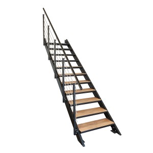 Treba Wangentreppe Brooklyn mit 9 Stufenwannen 80 cm x 30,7 cm Alu Schwarz