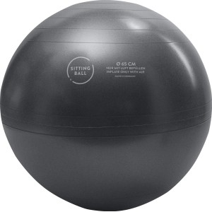 Schwarzer Sitting Ball Hocker Mesh, 65 cm Durchmesser, ideal zum Sitzen und Relaxen.