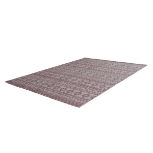 MeGusta Flachflor Teppich Vintage Pink, 80x150 cm, mit grafischem Muster.
