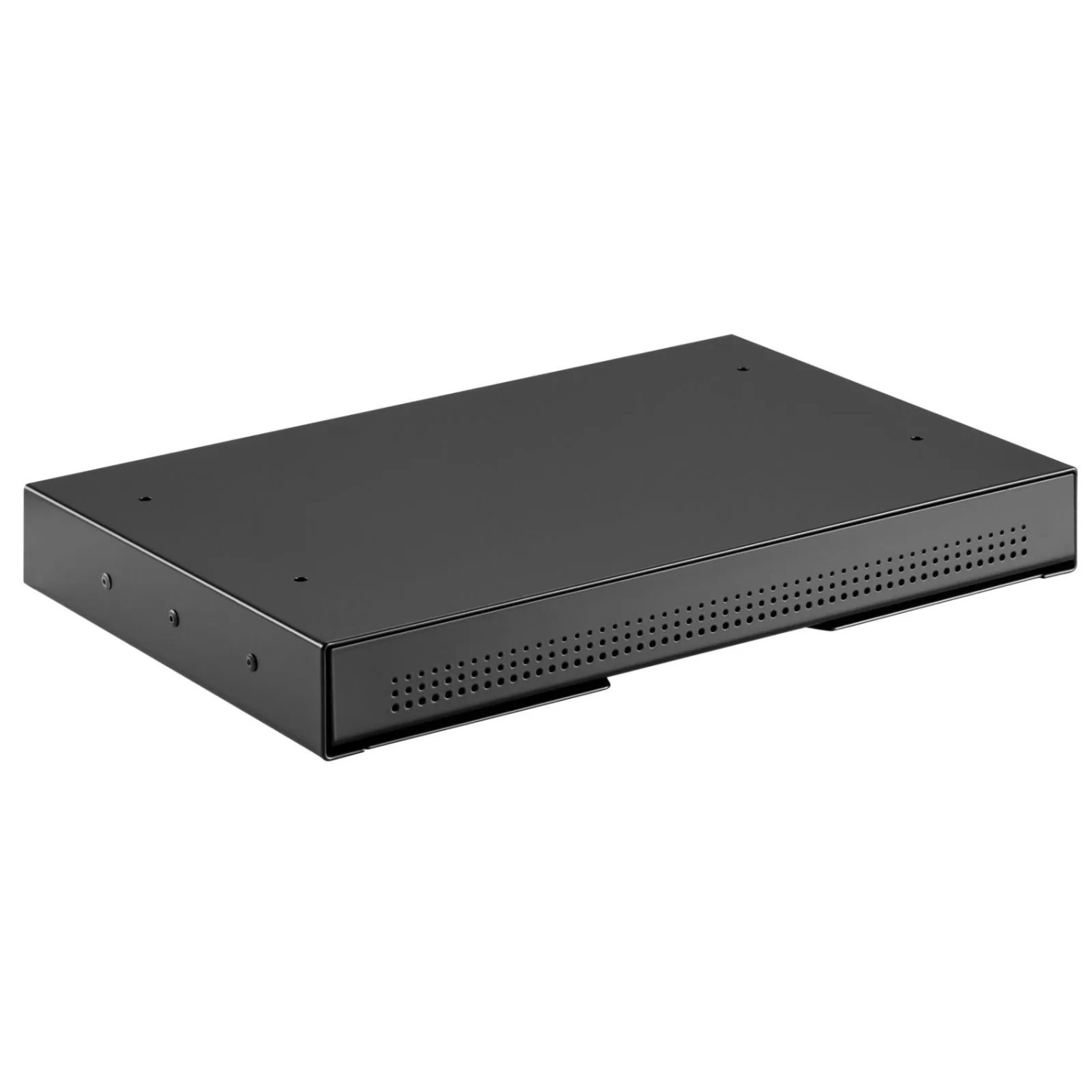 Schwarze SOTECH CAVO Dokumentenschublade aus Stahl für den Schreibtisch. Praktische Unterbauschublade für Bürobedarf.