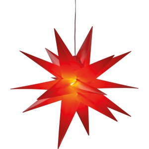 Roter LED-Stern (Ø 60 cm) für den Außenbereich, Weihnachtsdekoration.