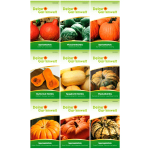 Deine Gartenwelt Kürbis Samen-Set mit  9 Sorten